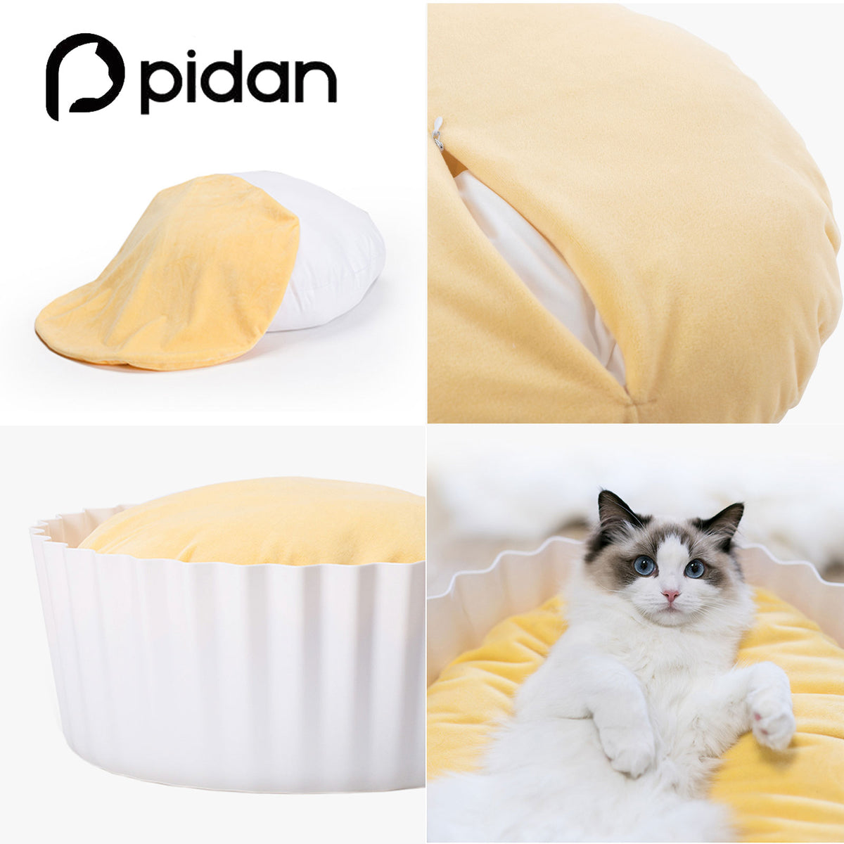 Pidan® Cama Para Mascotas Tipo Cupcake Suave Cómoda
