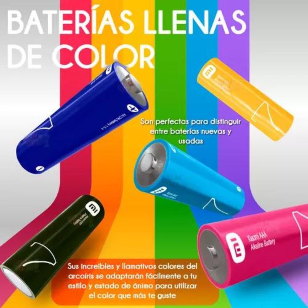 Xiaomi Pilas Alcalinas Desechables AAA Arcoiris (10 unidades) - imagen 8