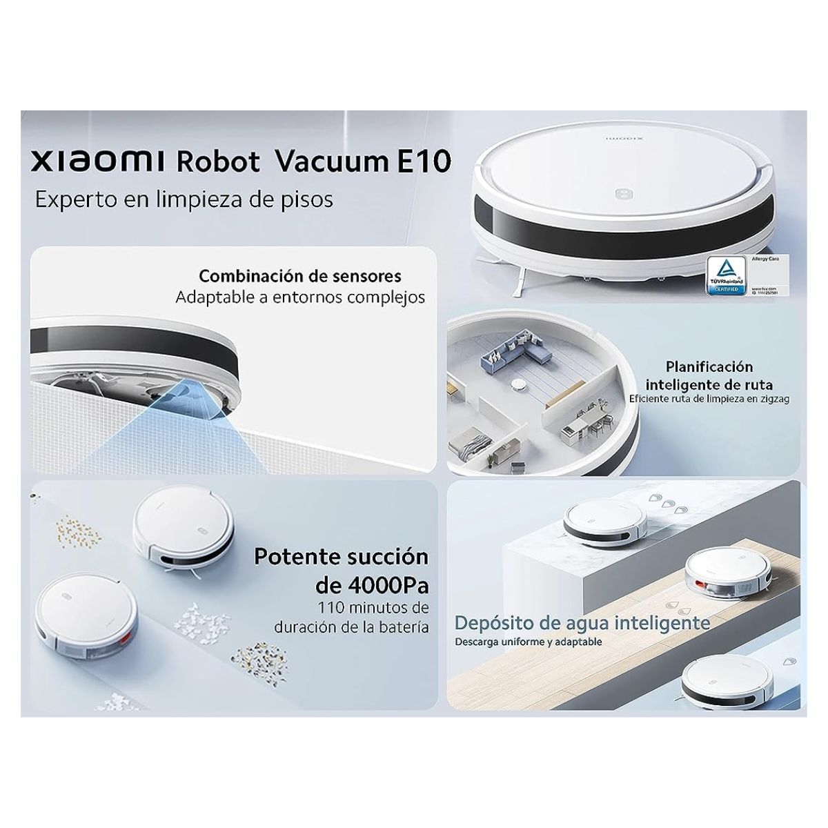 Xiaomi Aspiradora Inteligente Robot Vacuum E10 EU - imagen 8