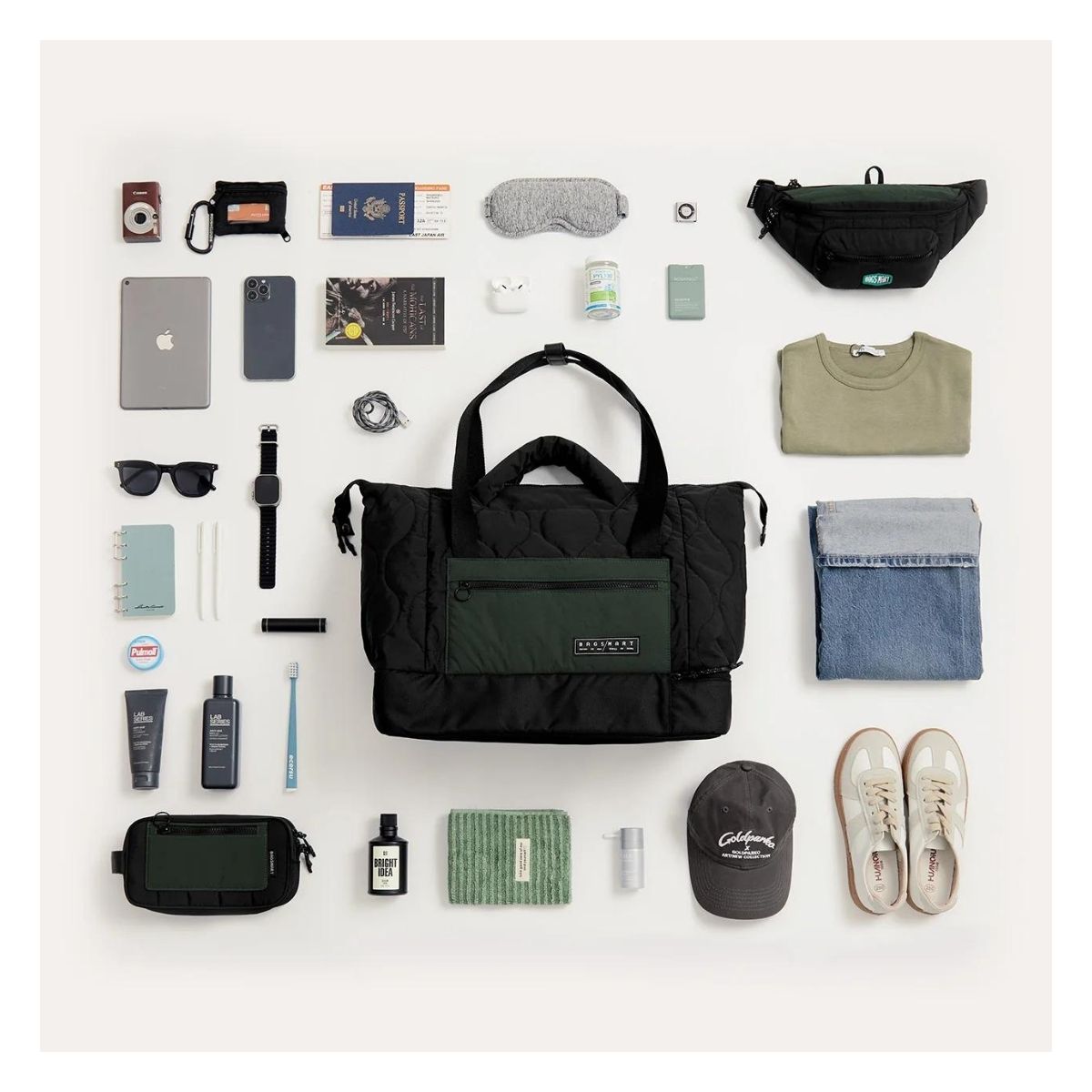 Bagsmart Bolso de Viaje Paz 34 L con Bolsillos Laptop 15,6” y Zapatos