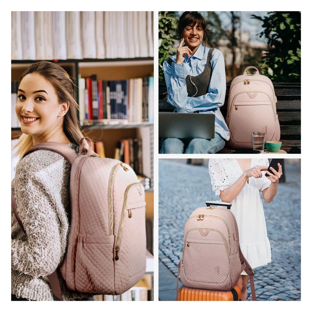 Bagsmart Mochila Bonchemin para Notebook 15,6″ Acolchada USB