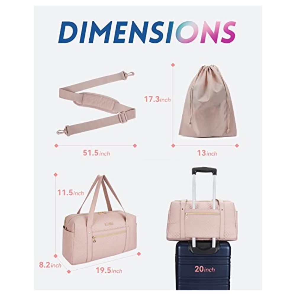 Bagsmart Bolso Fin de Semana con Bolsa para Zapatos