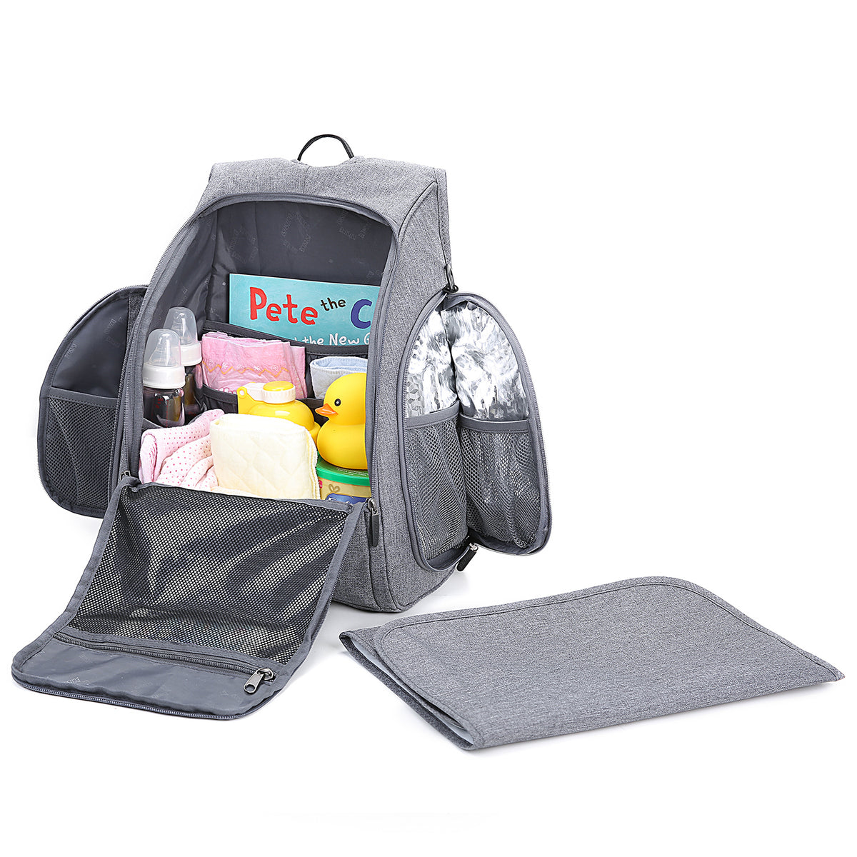 Mommore - Mochila para pañales 360 apertura completa