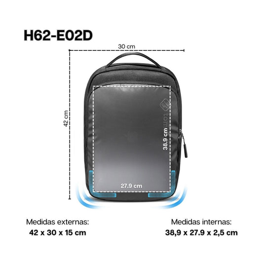 Tomtoc Mochila Classic-H62 para Notebook 15.6" y MacBook Pro 16"