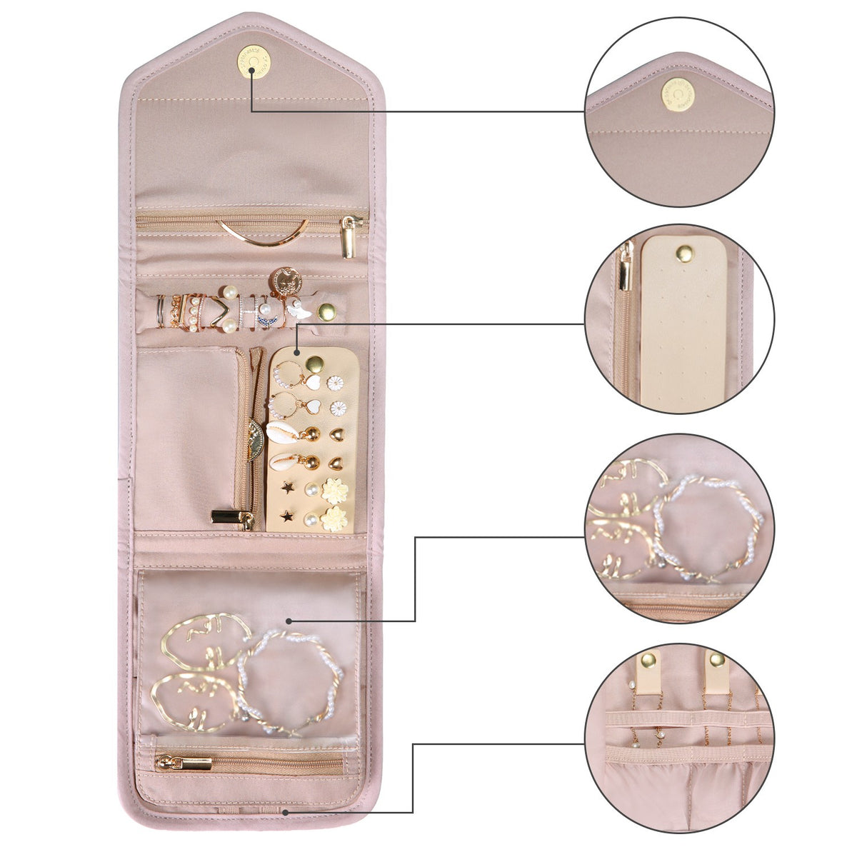 Bagsmart Organizador de Joyas Peri de Viaje Plegable