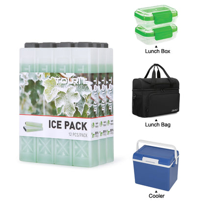 Tourit Paquetes de hielo reutilizables de larga duracion pack de 4