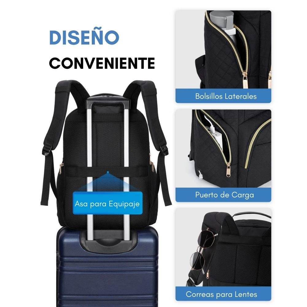 Bagsmart Mochila de Viaje para Notebook 17,3″ Trabajo Acolchada