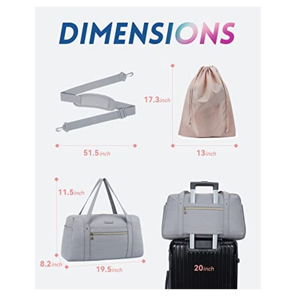 Bagsmart Bolso Fin de Semana con Bolsa para Zapatos