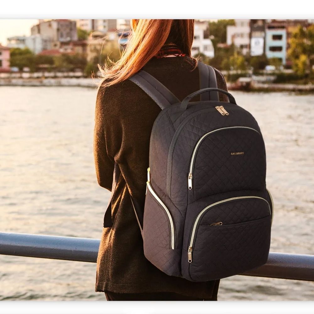 Bagsmart Mochila de Viaje para Notebook 17,3″ Trabajo Acolchada