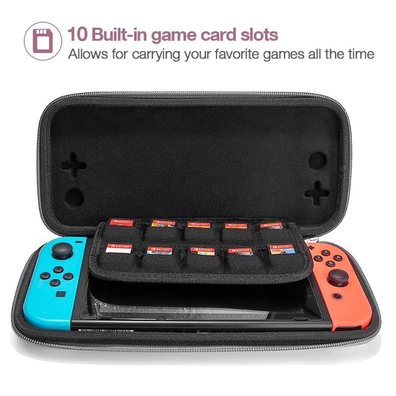 Tomtoc Funda Rígida Light-A05 para Nintendo Switch y 10 Tarjetas de Juegos