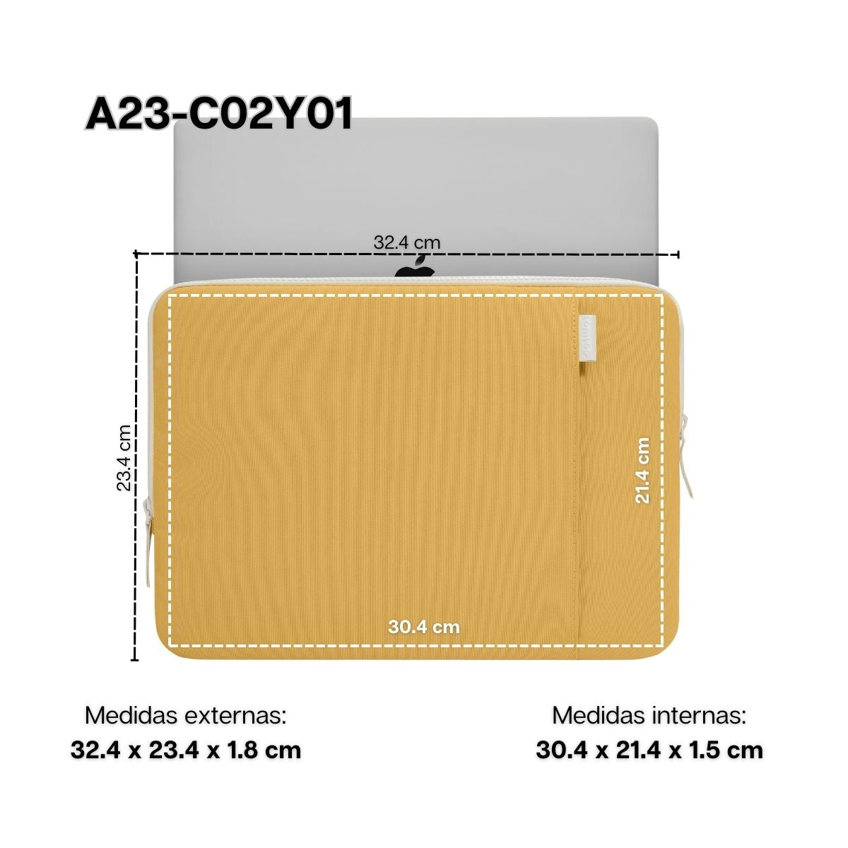 Tomtoc Funda Lady-A23 para MacBook 13'' con Organizador de Accesorios - imagen 12