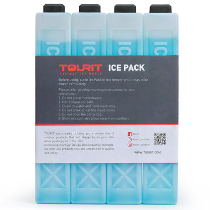 Tourit Paquetes de hielo reutilizables de larga duracion pack de 4