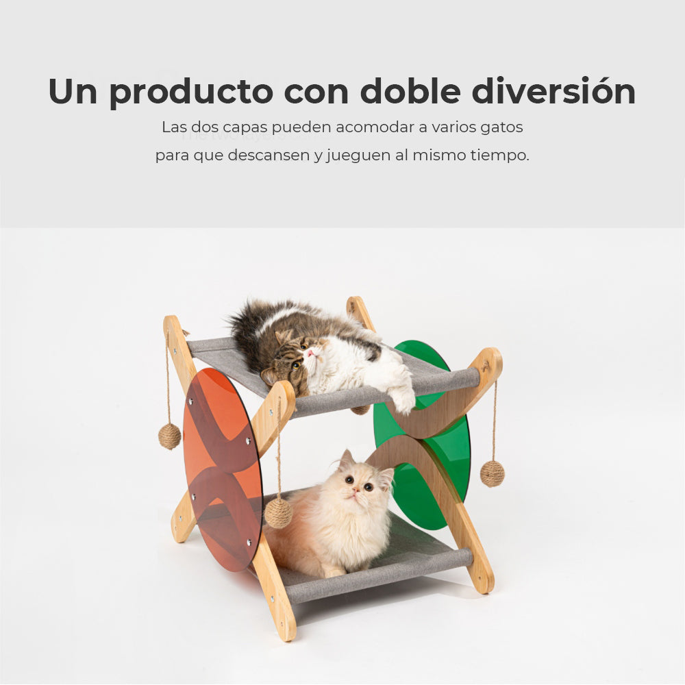 Pidan® Cama Verano Para Gatos Hamaca Doble Piso Cómoda