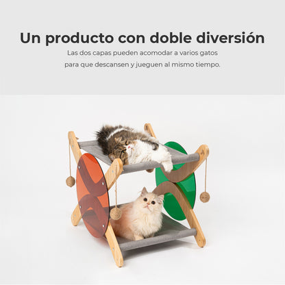 Pidan® Cama Verano Para Gatos Hamaca Doble Piso Cómoda