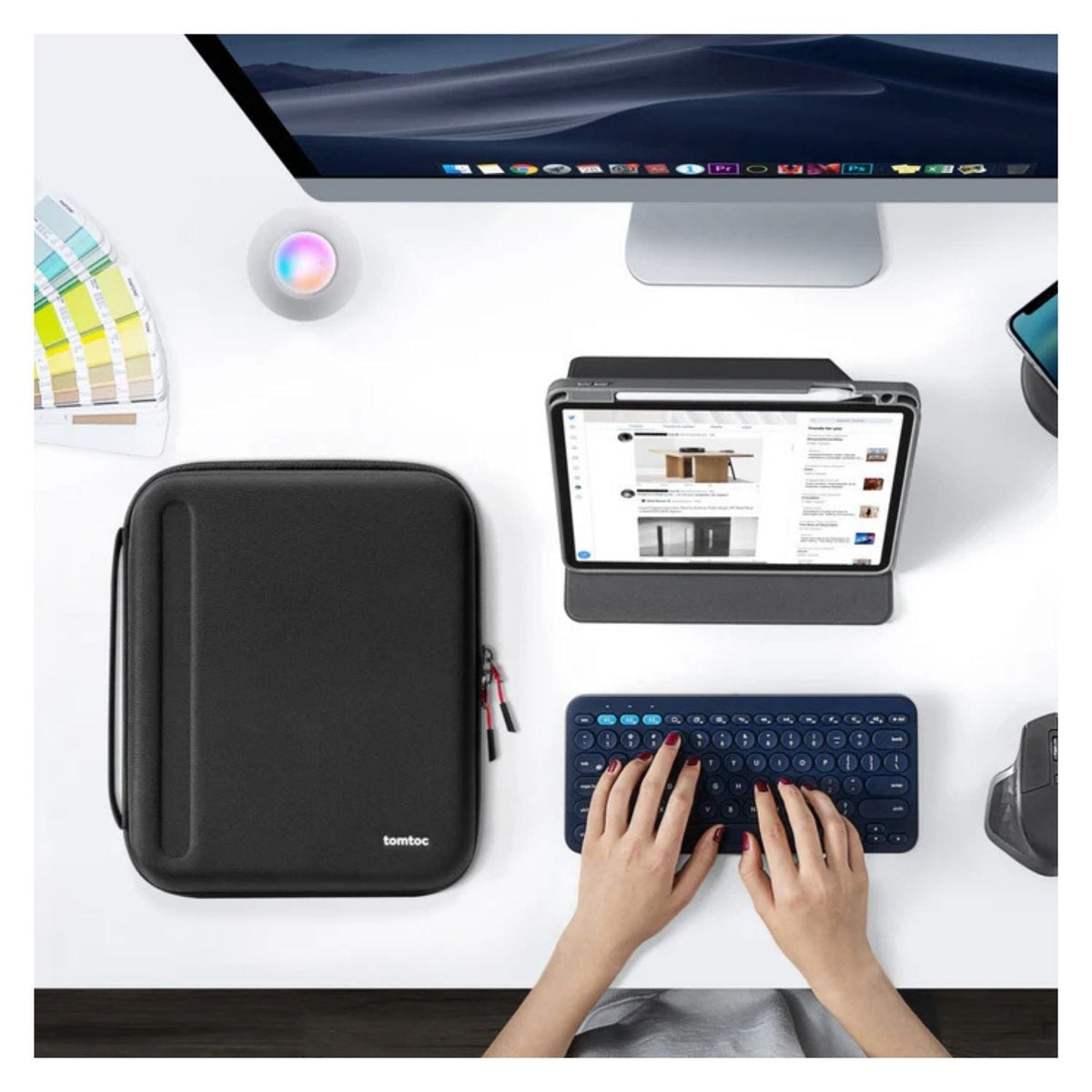 Tomtoc Funda Portafolio con Correa FancyCase-B06 para iPad Pro 12,9"