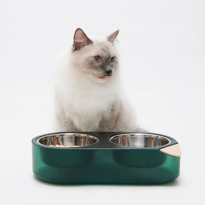 Pidan® Plato Doble Acero Inoxidable Mascotas Pequeñas S