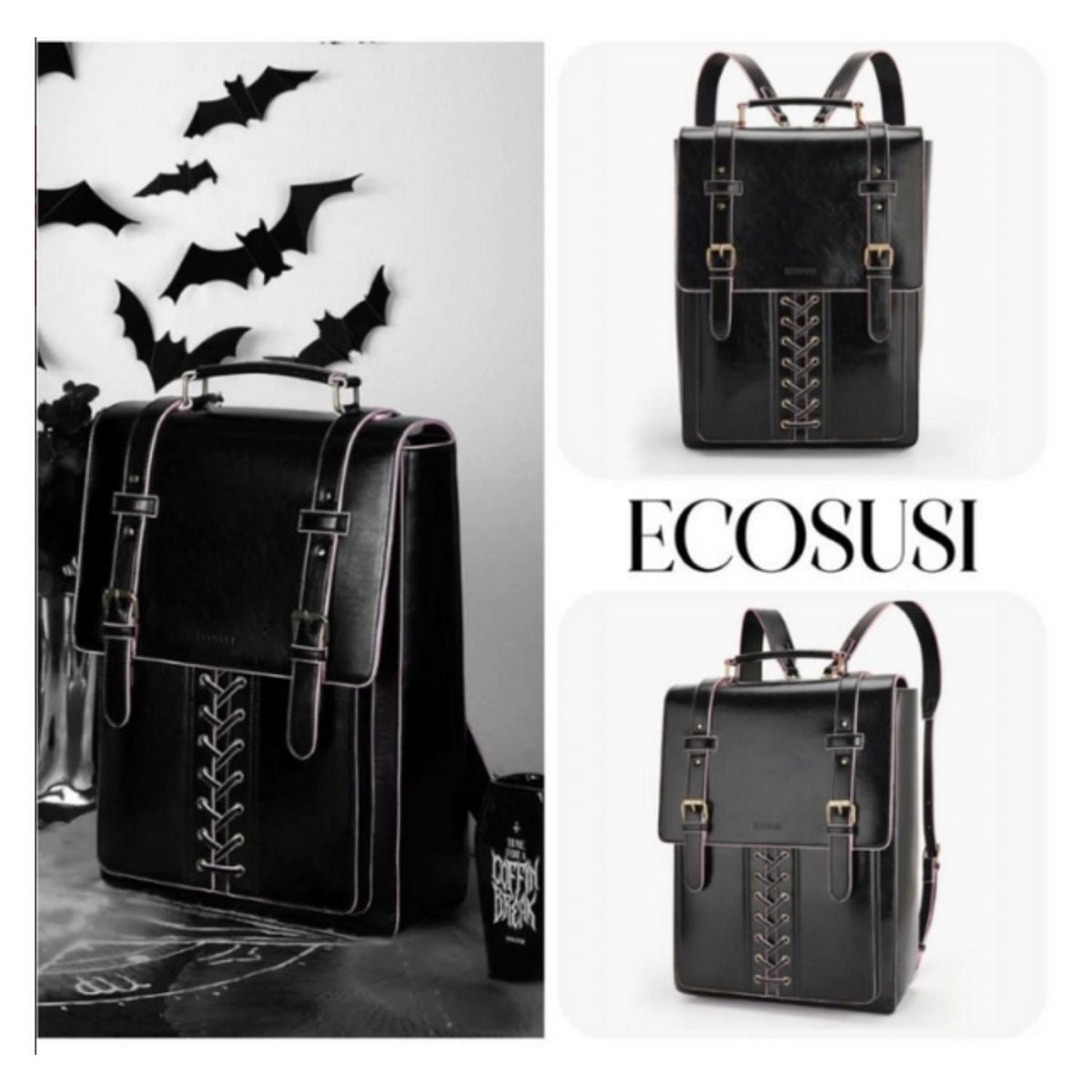 Ecosusi Mochila Vintage Emily para Notebook 15,6”