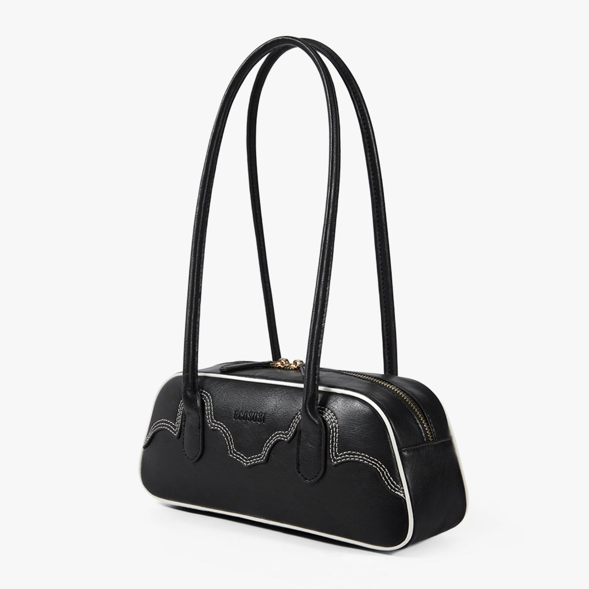 Ecosusi Cartera Evelyn Estilo Baguette de Cuero Vegano 2,6 L
