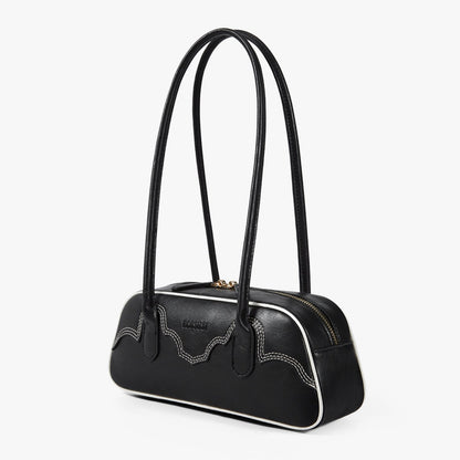Ecosusi Cartera Evelyn Estilo Baguette de Cuero Vegano 2,6 L