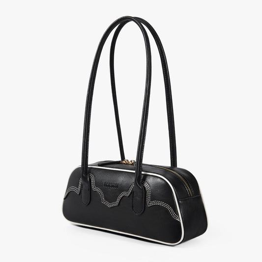 Ecosusi Cartera Evelyn Estilo Baguette de Cuero Vegano 2,6 L