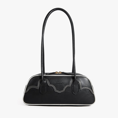 Ecosusi Cartera Evelyn Estilo Baguette de Cuero Vegano 2,6 L