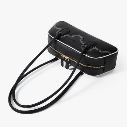 Ecosusi Cartera Evelyn Estilo Baguette de Cuero Vegano 2,6 L