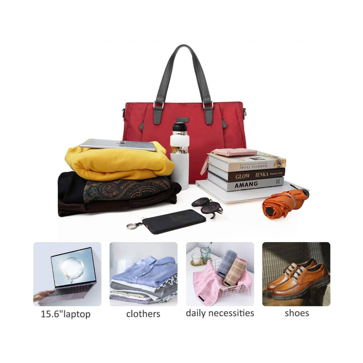 Ecosusi Bolsa Duffle con bolsa de Zapatos para 15,6" - imagen 3