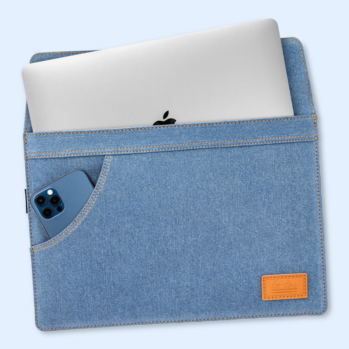 Tomtoc Funda con Correa Denim-H26 para MacBook Air / Pro de 13”
