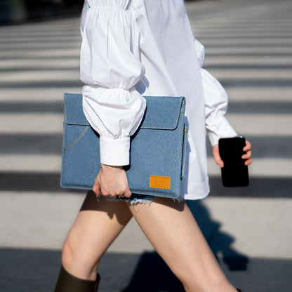 Tomtoc Funda con Correa Denim-H26 para MacBook Air / Pro de 13”