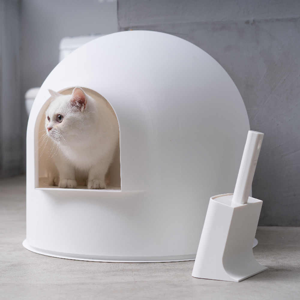 Pidan Pala Arena Gato Con Base Blanca Moderna Higiénica - imagen 2