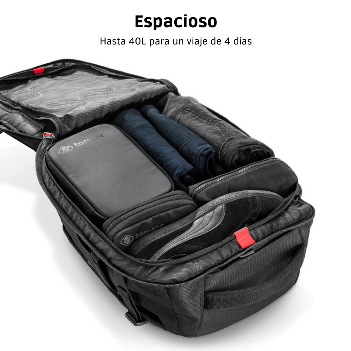 Tomtoc Mochila de Viaje Navigator-T66 para Notebook 17.3" 40L - imagen 8