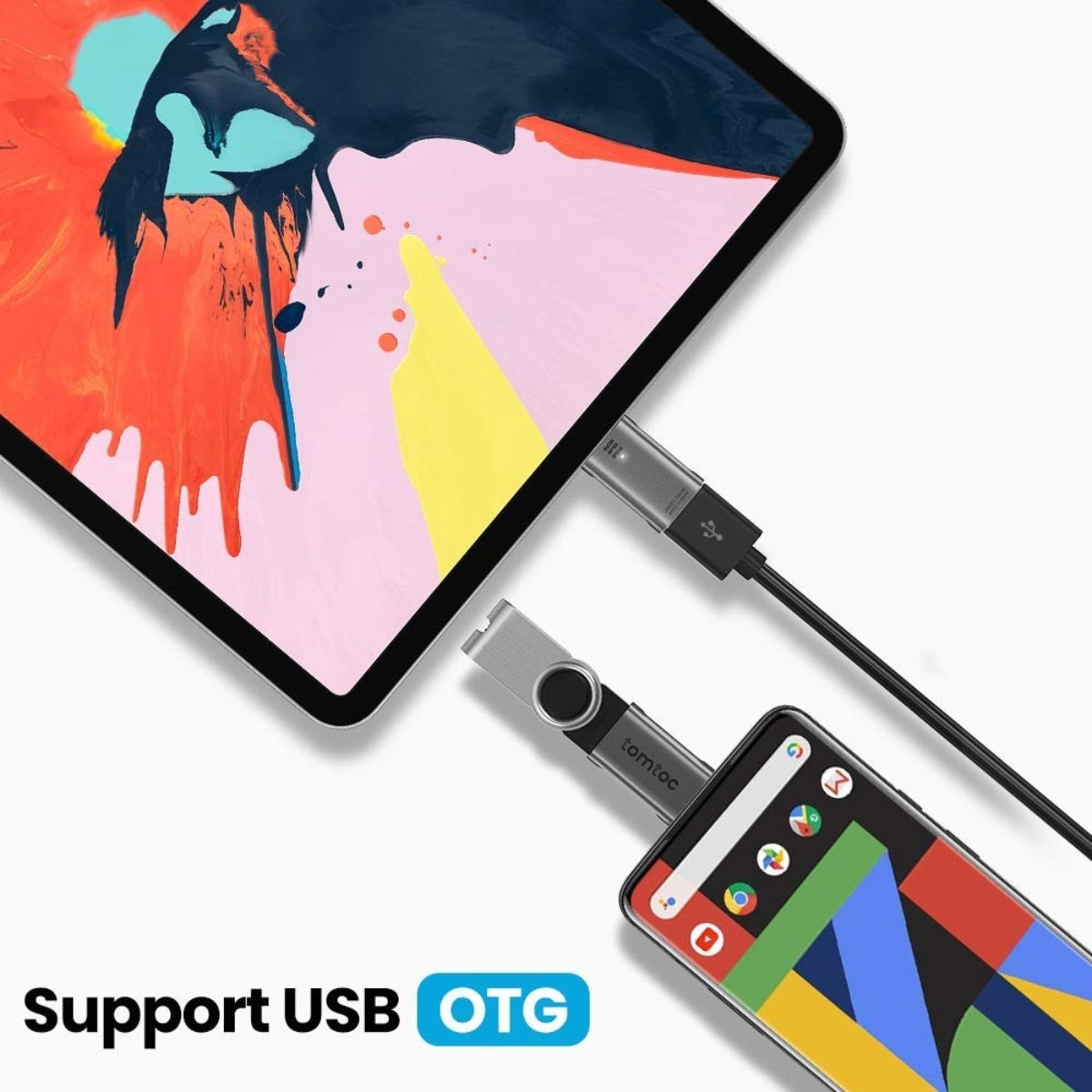 Tomtoc Adaptador de Conexión Tipo C a 3.0 – Pack 2 Unidades