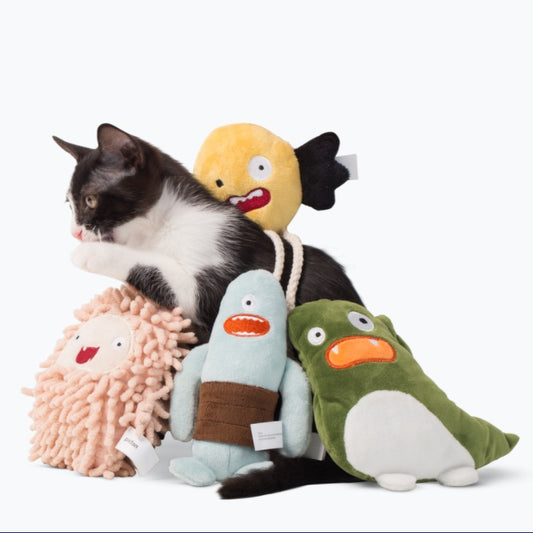 Pidan Peluche Catnip - Pequeño Monstruo - Verde Claro