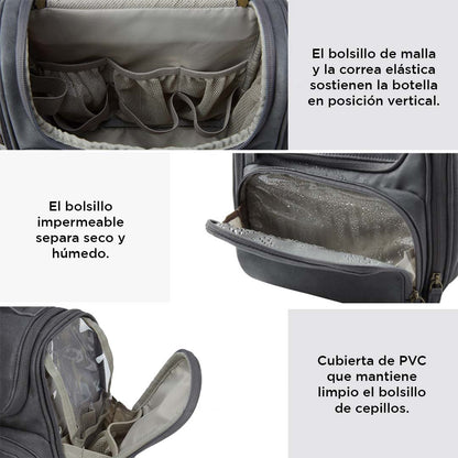 Bagsmart Neceser de Viaje Compacto en Cuero Sintético