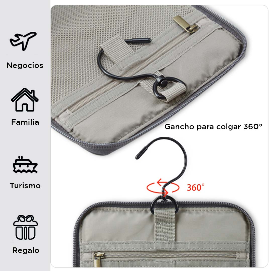 Bagsmart Neceser de Viaje Compacto en Cuero Sintético