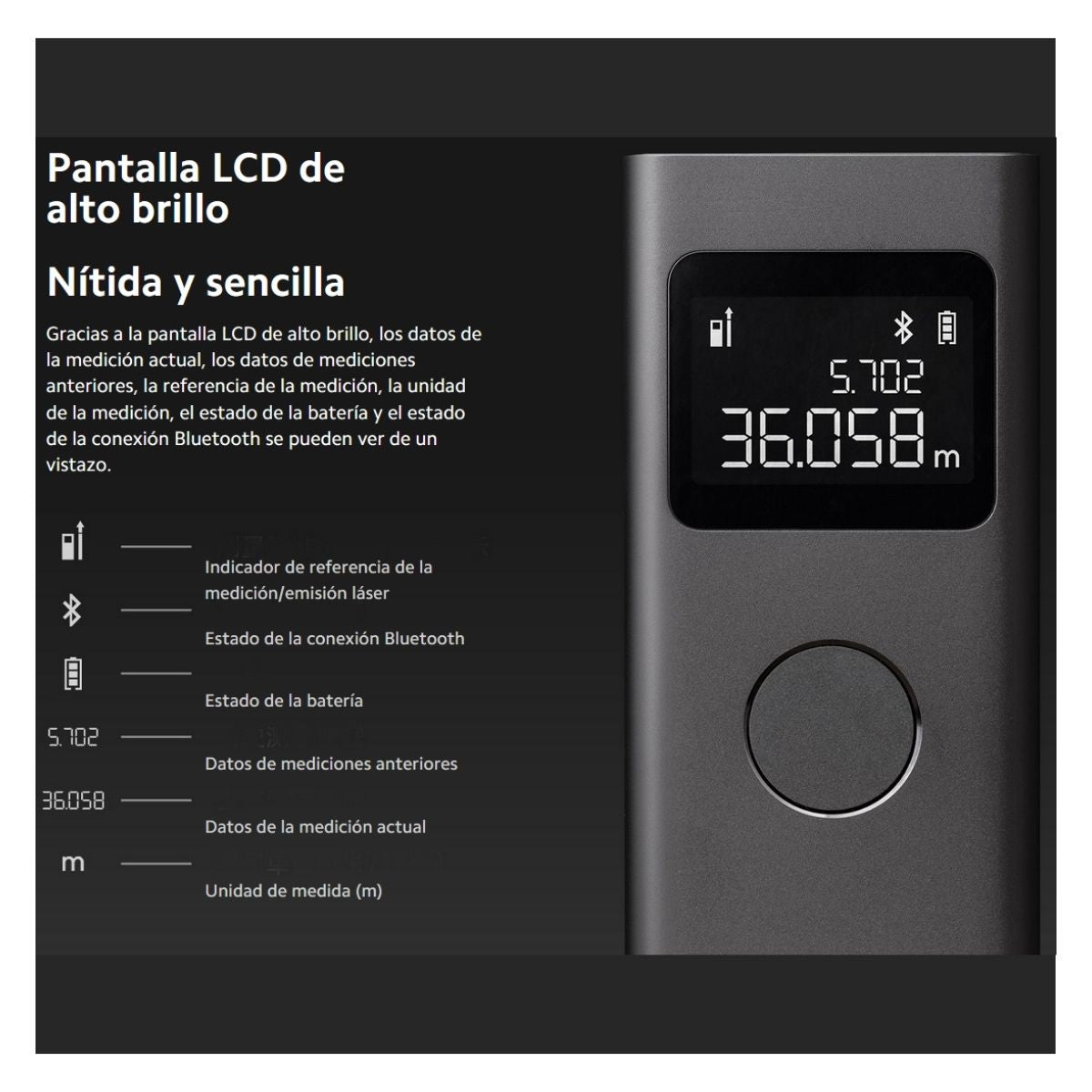 Xiaomi Medidor Láser Inteligente 5cm - 40m