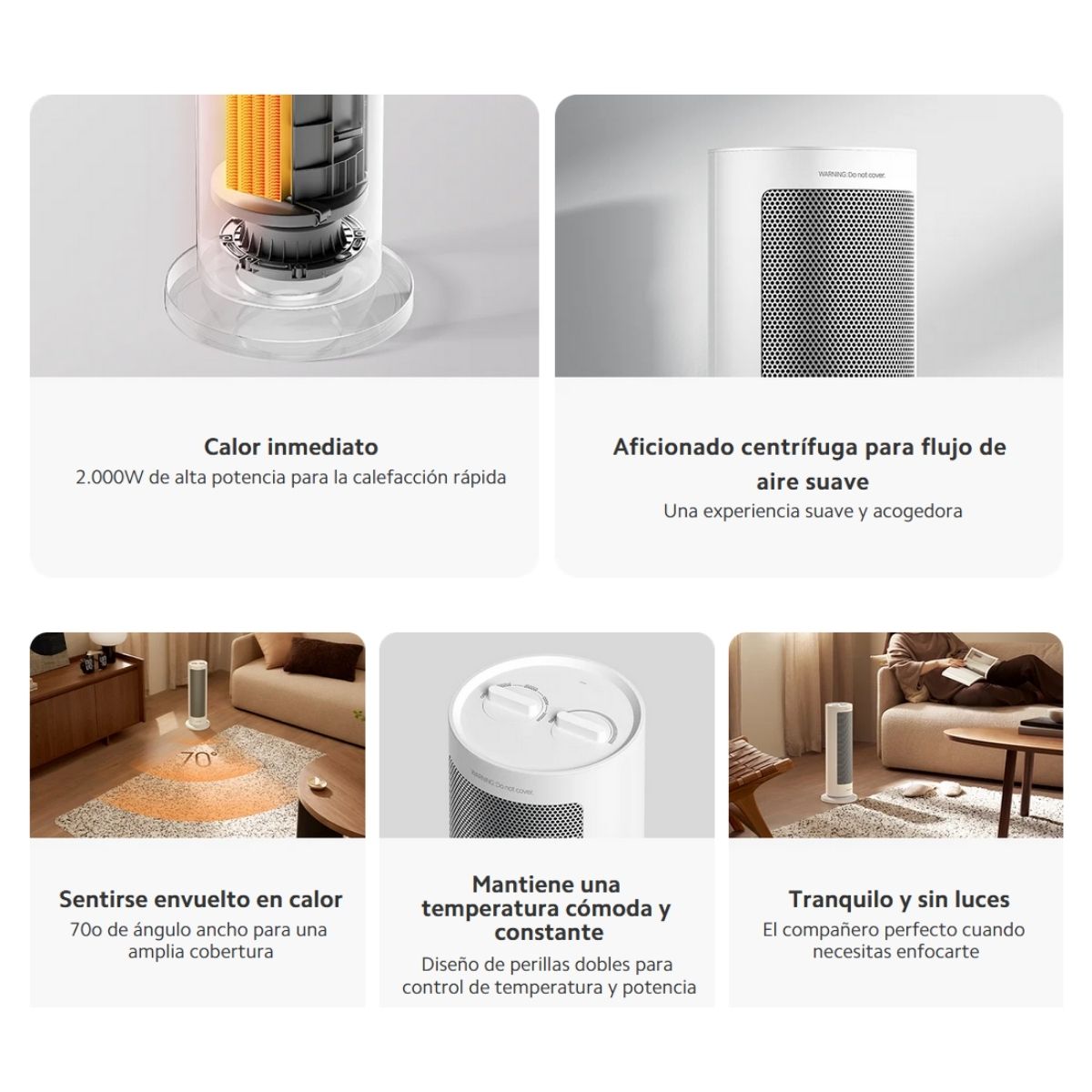 Xiaomi Calefactor Eléctrico Fan Heater 2000W - imagen 5