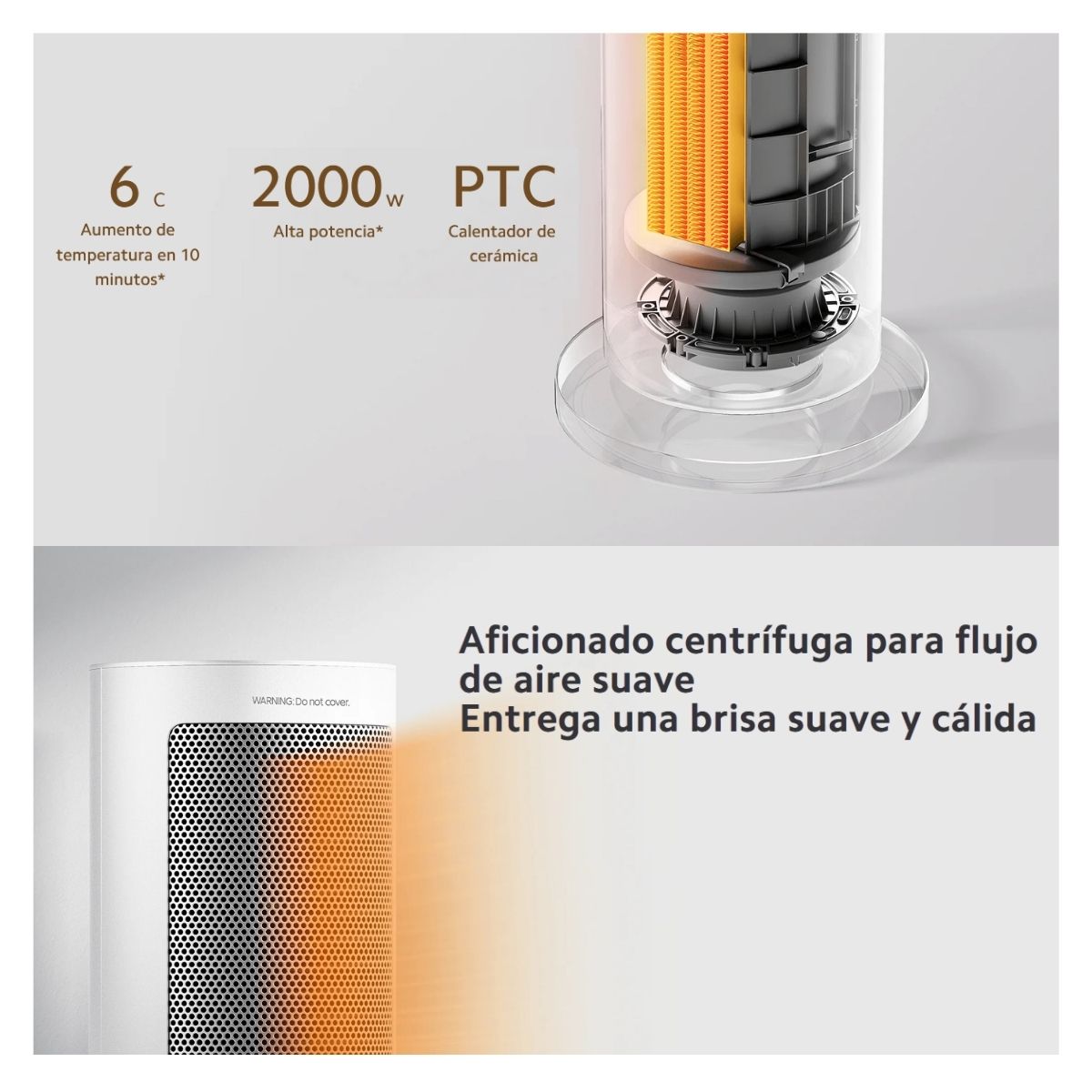 Xiaomi Calefactor Eléctrico Fan Heater 2000W - imagen 6