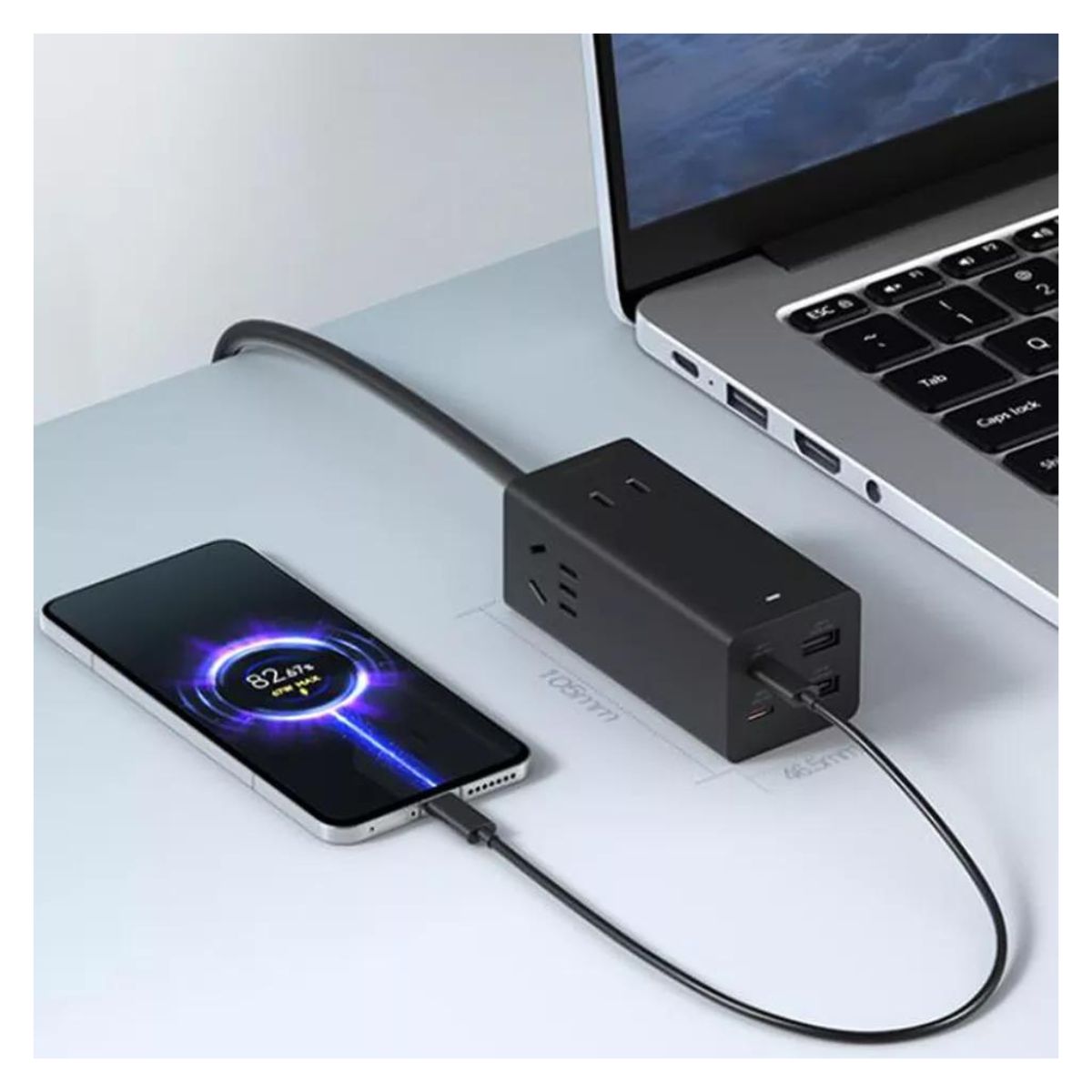 Xiaomi Alargador Socket Pro para Escritorio Carga Rápida 67W