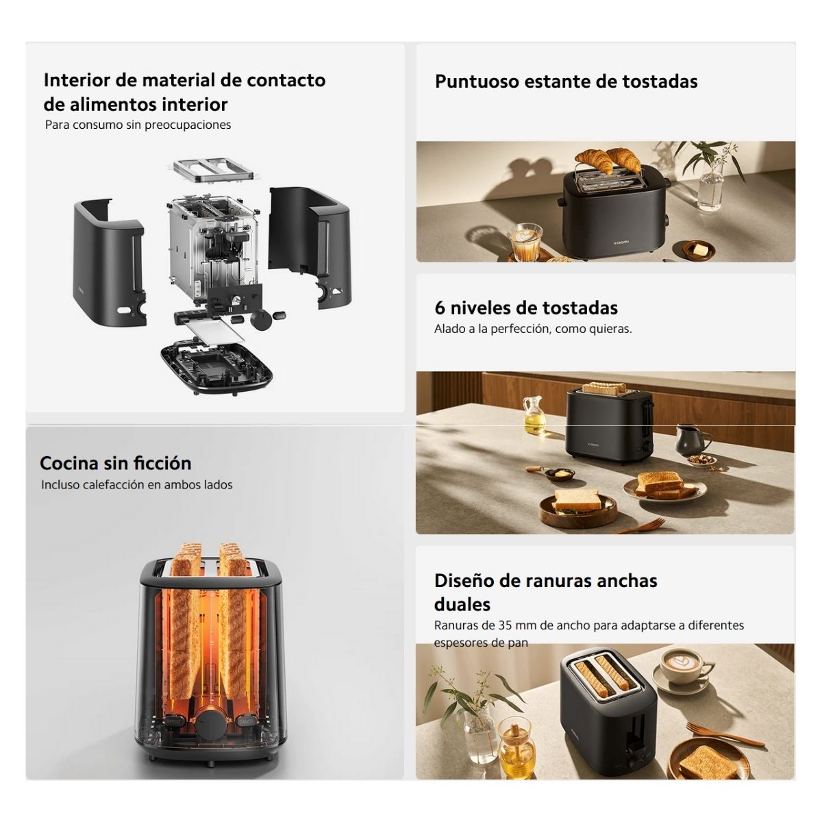Xiaomi Tostador Eléctrico 2 Rebanadas 6 niveles - imagen 7