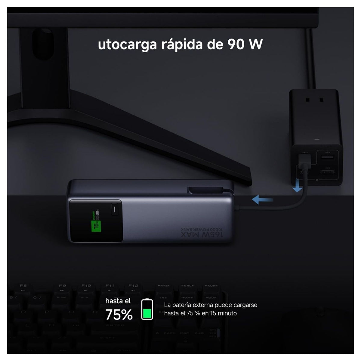 Xiaomi Power Bank 165W 10000 mAh con Cable Integrado - imagen 7