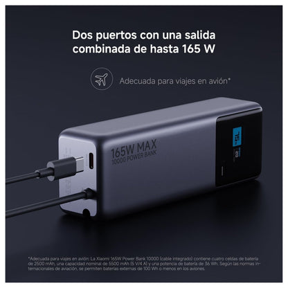 Xiaomi Power Bank 165W 10000 mAh con Cable Integrado - imagen 2