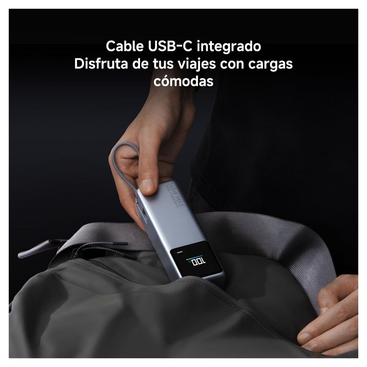 Xiaomi Power Bank 165W 10000 mAh con Cable Integrado - imagen 5