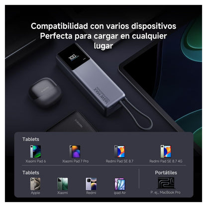 Xiaomi Power Bank 165W 10000 mAh con Cable Integrado - imagen 6