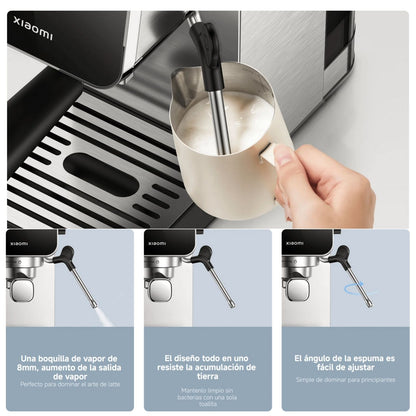 Xiaomi Cafetera Espresso Semi-Automática 20 Bares Acero Inoxidable - imagen 6