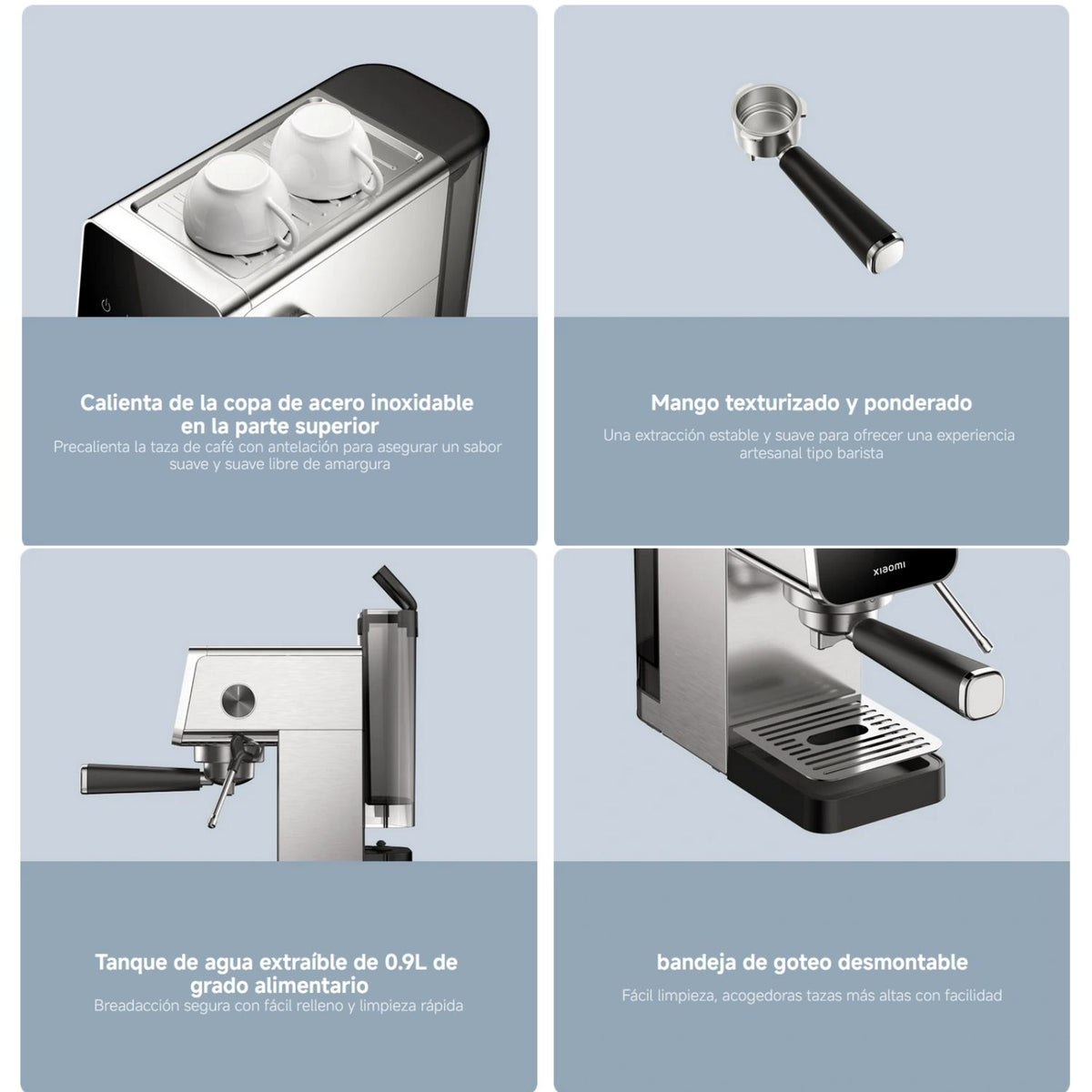 Xiaomi Cafetera Espresso Semi-Automática 20 Bares Acero Inoxidable - imagen 7
