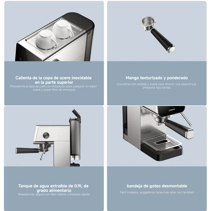 Xiaomi Cafetera Espresso Semi-Automática 20 Bares Acero Inoxidable - imagen 7
