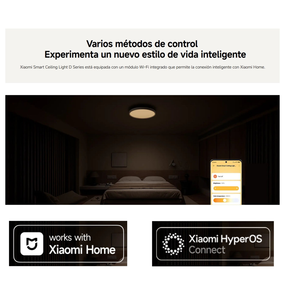 Xiaomi Lámpara de Techo Inteligente D40 LED IP50