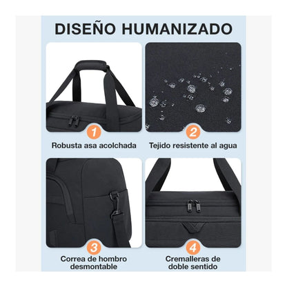 Bagsmart Bolso Fin de Semana 38 L con Neceser y Zapatero