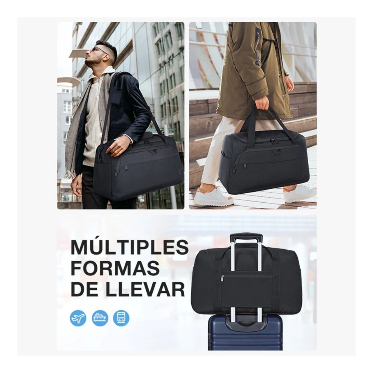 Bagsmart Bolso Fin de Semana 38 L con Neceser y Zapatero